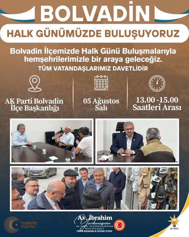 AK Partili Yurdunuseven Yarın Bolvadin'in Sorunlarını Çözecek
