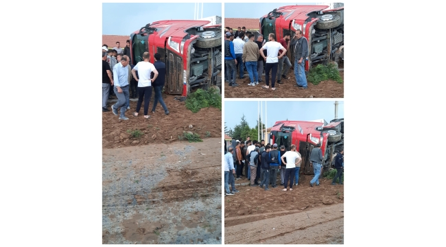 LASTİKLERİ PATLADI! İLÇEMİZDE KAZA ETTİ