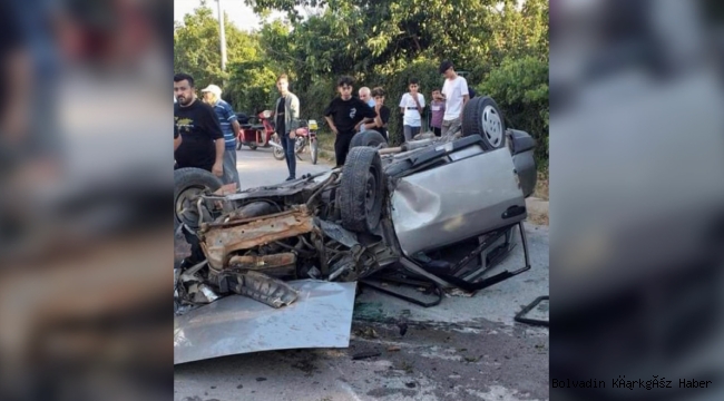 ÖZBURUN DİŞLİ ARASINDA MADDİ HASARLI TRAFİK KAZASI