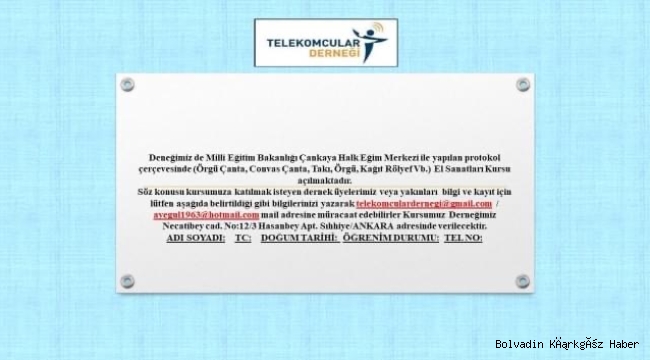 EL SANATLARI MERAKLILARINA İYİ HABER!