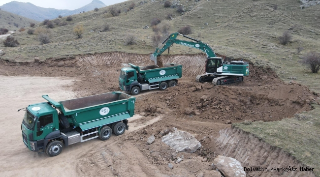 KEMERKAYA HİS GÖLETİ DEVAM EDİYOR
