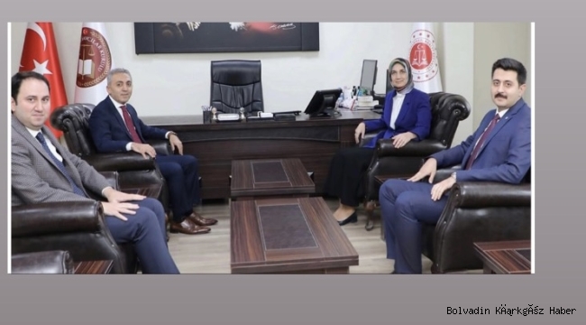 VALİ YİĞİTBAŞI BAŞSAVCI HATİPOĞLU İLE ADLİ YARGI ADALET KOMİSYONU BAŞKANI DINÇ'E İADEYİ ZİYARETTE BULUNDU