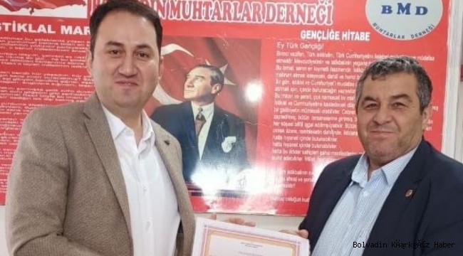 BOLAT’TAN UZUNER’E TEŞEKKÜR BELGESİ