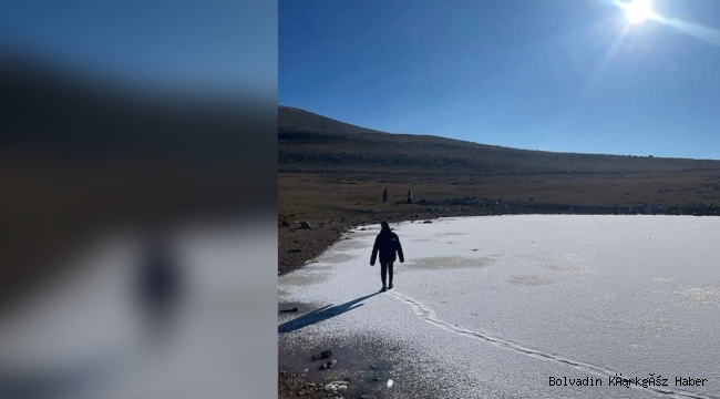 EMİRDAĞ YELLİBEL YAYLASI GÖLCÜK GÖLÜ’DE DONDU