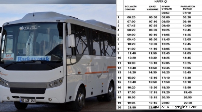 HASKAYMAK SEFER SAATLERİNİ YENİDEN DÜZENLEDİ