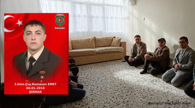 KAYMAKAM BOLAT ŞEHİT EMET’İN AİLESİNİ ZİYARET ETTİ