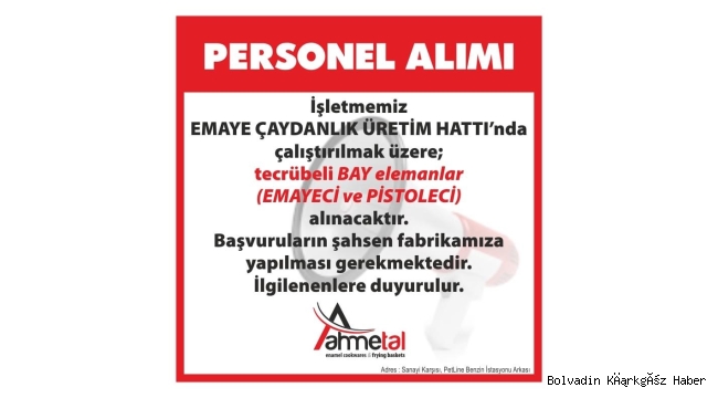 BOLVADİN’DE İŞÇİ ALIMI YAPILACAK