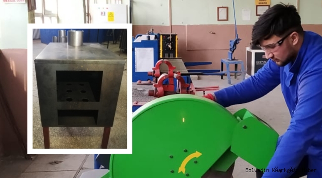 BOLVADİN MESLEKİ ve TEKNİK ANADOLU LİSESİ DEPREMZEDELER İÇİN ÇADIR SOBASI İCAT ETTİ