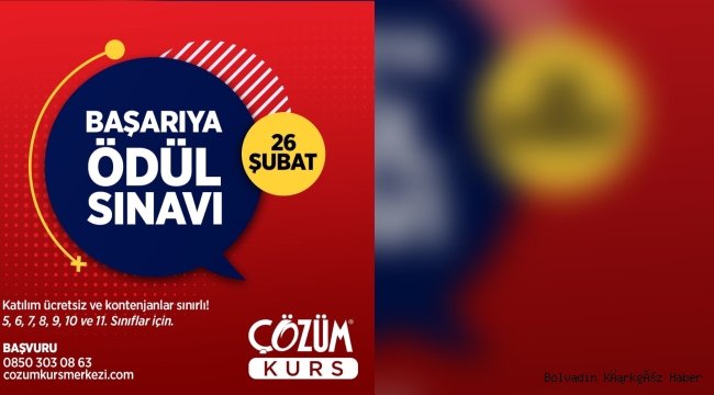 ÇÖZÜM AKADEMİ BAŞARIYA ÖDÜL SINAVI YAPACAK