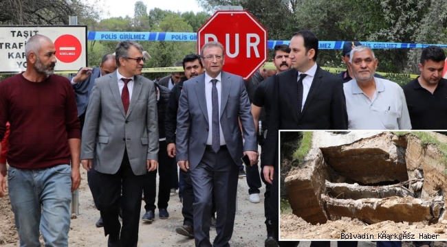 YAĞIŞLARDAN YOL ÇÖKMÜŞTÜ! TALİMAT VERİLDİ