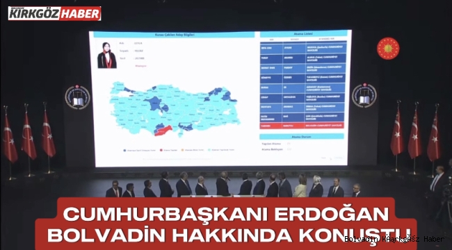 CUMHURBAŞKANI ERDOĞAN BOLVADİN HAKKINDA KONUŞTU