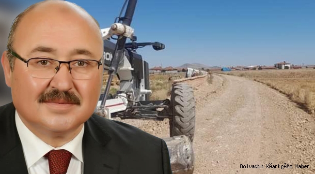 EMRULLAHOĞLU: DEREKARABAĞ KÖYÜMÜZÜN ARAZİ YOLLARINI YAPIYORUZ