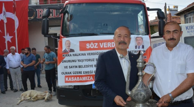 HEMŞEHRİMİZ TAYTAK’TAN BELEDİYEYE İTFAİYE ARACI