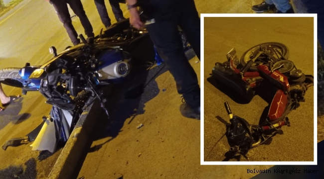 İLÇEMİZDE YİNE MOTOR KAZASI