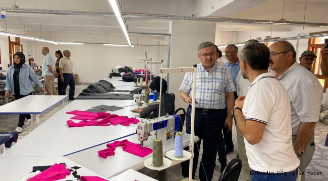 MİLLETVEKİLİ YURDUNUSEVEN ÖZBURUN’DA TEKSTİL FABRİKASINI GEZDİ