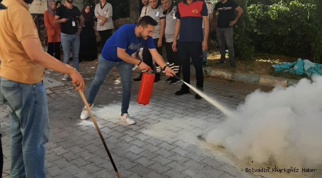 YANGIN SÖNDÜRME EĞİTİMİ VERİLDİ