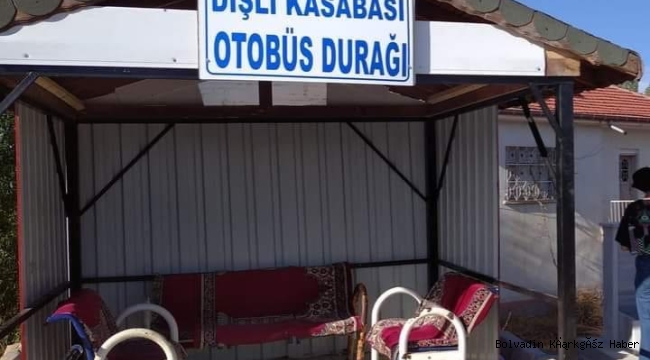DİŞLİ KASABASI’NA OTOBÜS DURAĞI KONULDU