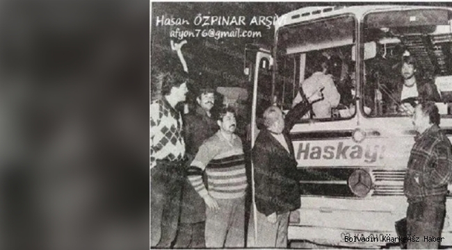 NE GÜNLERDİ! HASKAYMAK OTOBÜSÜNÜN CAMLARI KIRILDI