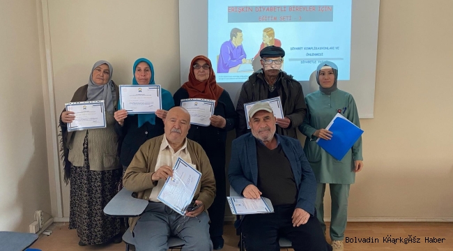 BOLVADİN’DE ŞEKER HASTALARINA SERTİFİKA VERİLDİ
