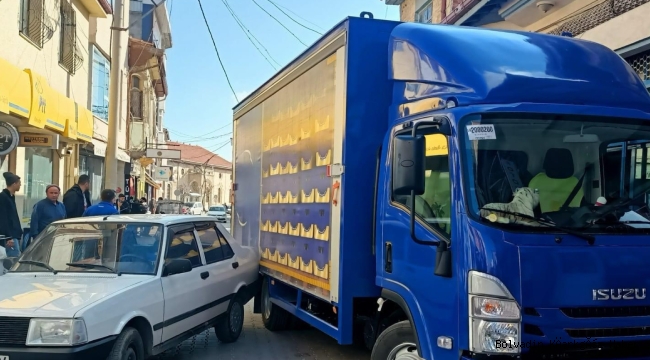 İLÇEMİZDE MADDİ HASARLI TRAFİK KAZASI
