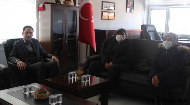 ŞEHİT AİLESİNDEN KAYMAKAM BOLAT’A ZİYARET