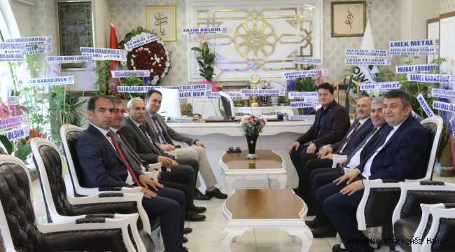 KAYMAKAM BOLAT BAŞKAN AYNACI’YI ZİYARET ETTİ