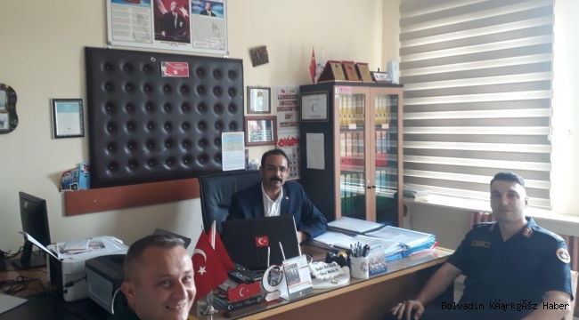 BOLVADİN’DEKİ KOMUTANLAR MÜDÜR BAYRAM’I ZİYARET ETTİ