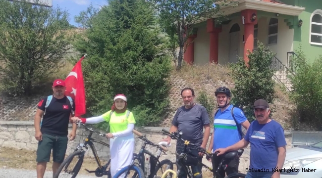 Bolvadin’de Kemerkaya’ya Bisikletle Gittiler