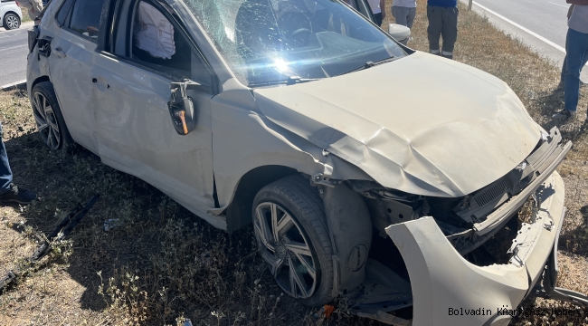 Bolvadin’de Yürekleri Ağza Getiren Kaza!