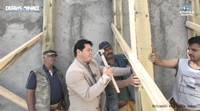 Bolvadin’de Yanan Yerlerde İnşaat Çalışmaları Başladı