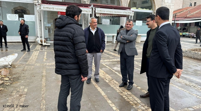Başkan Koyuncu Çarşı Camii Çevre Düzenleme Çalışmalarını Yerinde İnceledi