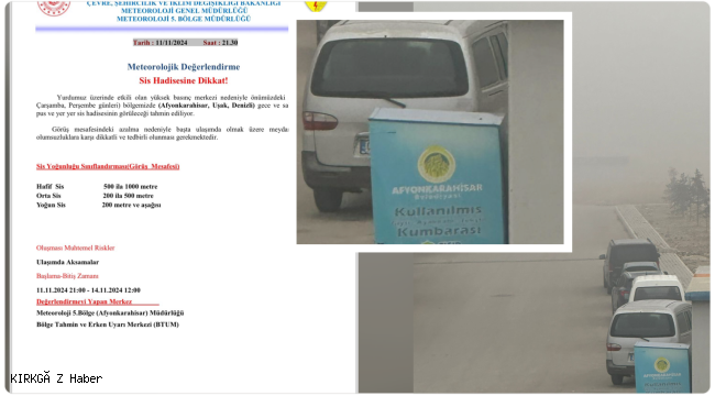 Bolvadin’deki Eber Gölü değil! Türkiye Geneli Sis
