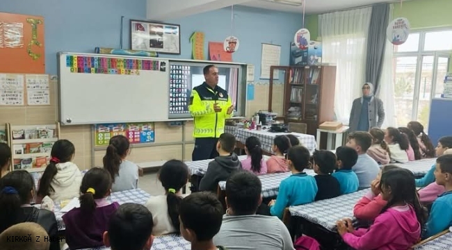 Sinanpaşa Jandarma Trafik Timlerinden Akören İlkokulu Öğrencilerine Trafik Eğitimi