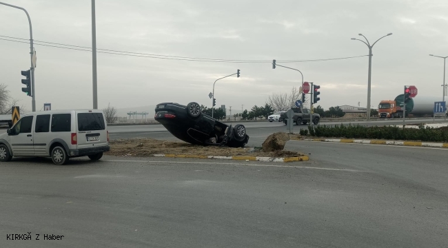 Afyonkarahisar İscehisar'da Trafik Kazası: Otomobil Takla Attı, Sürücü Yaralandı