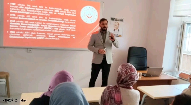 Emirdağ'da Kursiyerlere Sosyal Yardımlar Hakkında Bilgilendirme