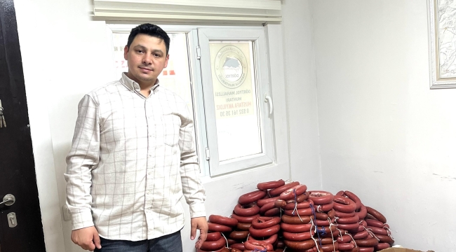 Afyon'da Muhtar Çıldırdı! 550 Kilo Sucuk Dağıttılar