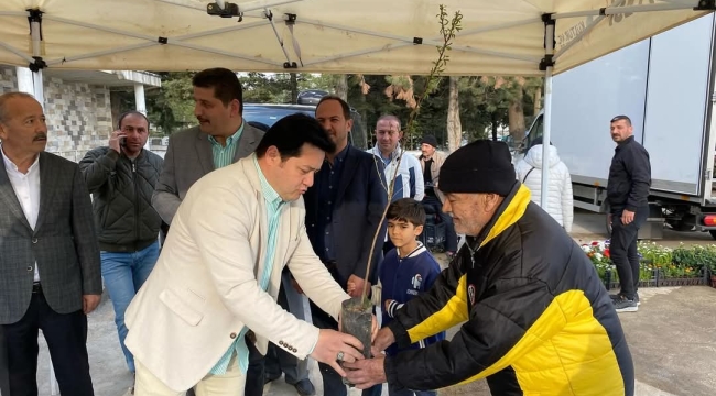 Bolvadin'de 10 Bin Tane Fidan Dağıtıldı