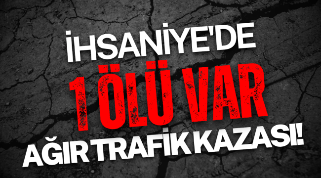 İhsaniye İlçesinde Feci Kaza! 1 Ölü Var