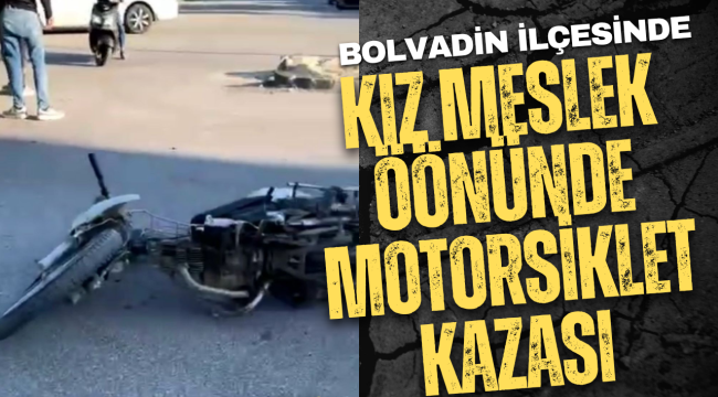 Bolvadin’de Okul Önünde Kaza: Motosiklet Otomobile Çarptı, Sürücü Yaralandı