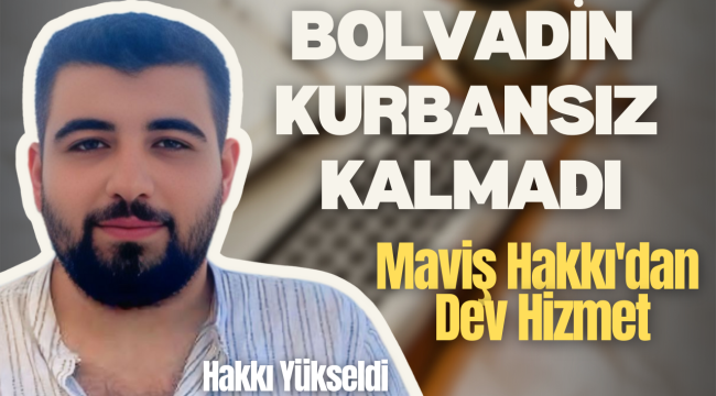 Bolvadin Kurbansız Kalmadı! Maviş Hakkı'dan Dev Hizmet