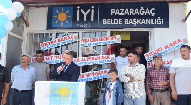 Pazarağaç Beldesinde İYİ Parti Belde Başkanlığı Açtı