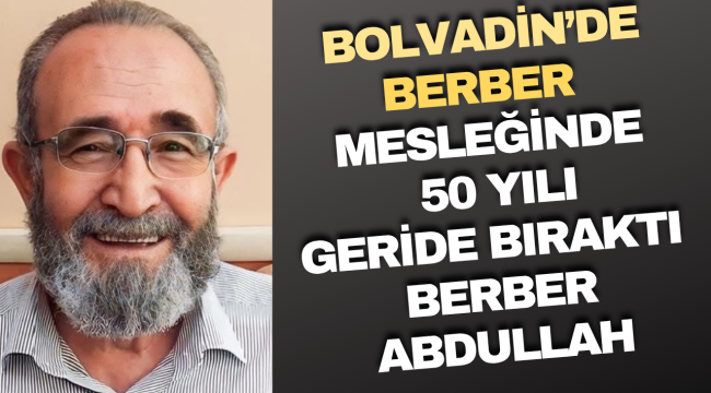 Bolvadin’de Berberlik Mesleğinde 50’nci Yılı Geride Bıraktı