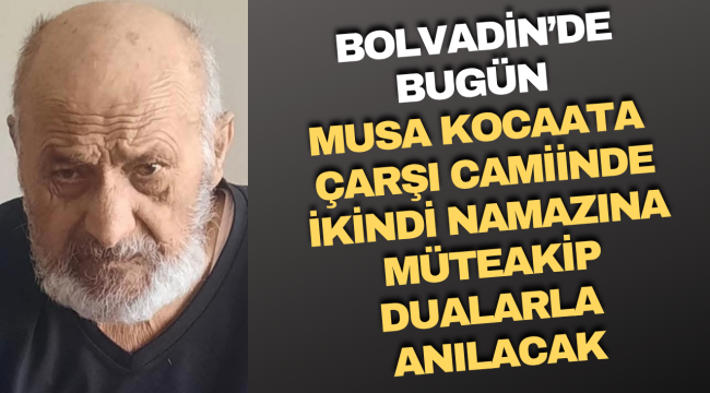 Bolvadin’de Bugün Musa Kocaata Çarşı Camii’nde Dualarla Anılacak