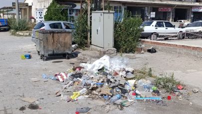Bolvadin'de Belediye Düzenli Topluyor! Esnaf Konteyner Kullanmıyor