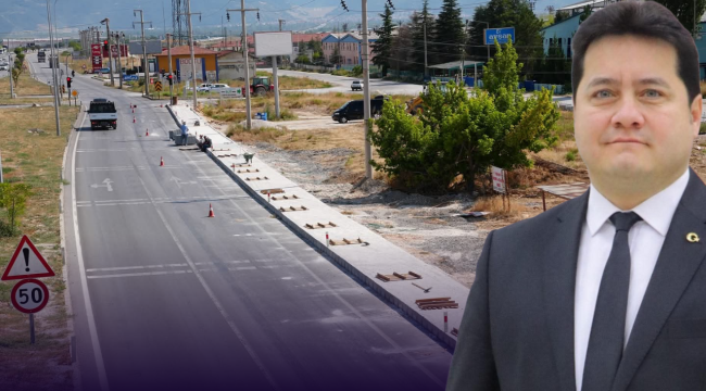 Bolvadin'de MYO Karşısında Yürüyüş Yolu Tamamlanıyor