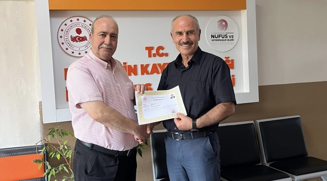 Sevilen Bolvadin Şefi Karakoyun Başarı Belgesiyle Ödüllendirildi