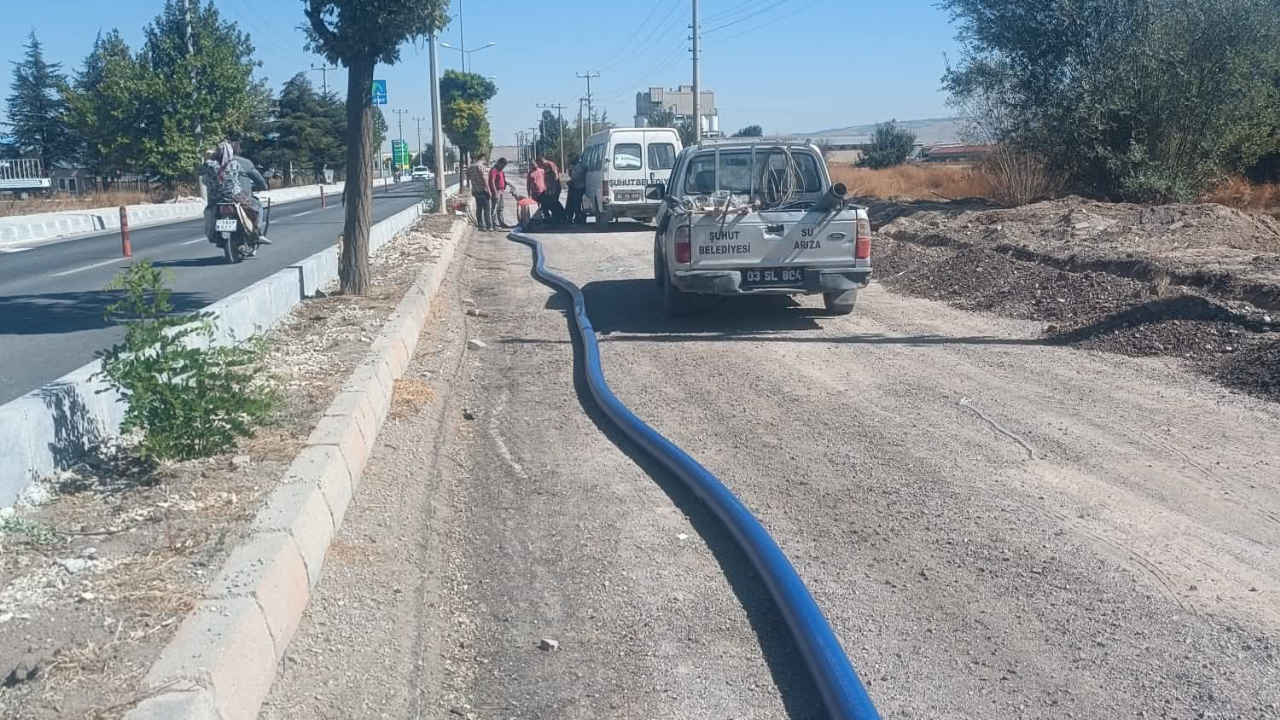 Şuhut İlçesinde İçme Suyu Hatta Baştan Aşağı Yenileniyor