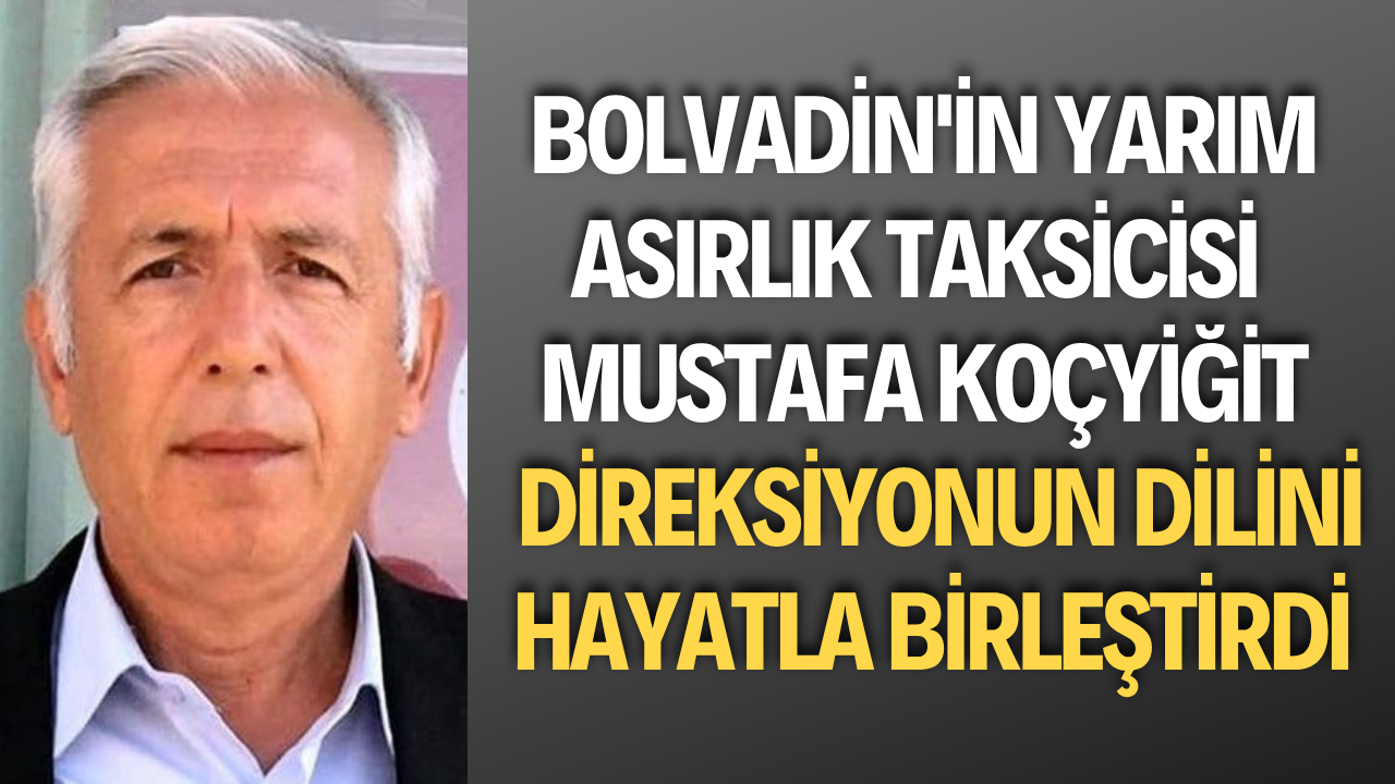 Bolvadin’in Yarım Asırlık Taksicisi Mustafa Koçyiğit, Direksiyonun Dilini Hayatla Birleştirdi