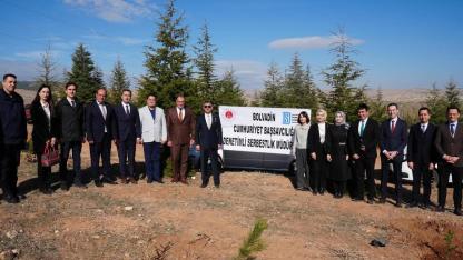 Bolvadin Dişli Kasabasında 1000 Adet Fidan Diktiler