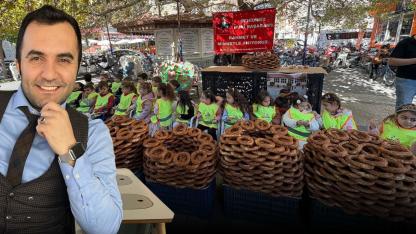 Bolvadin İlçesinde Şehit Başaran'ı Minik Yürekler Binlerce Simitle Andı